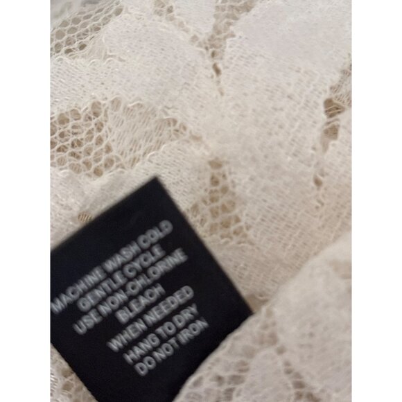 Say What? Lace Jacket Topper Cardigan Long Sleeve  White Medium Fairycore Coquet - Picture 10 of 10